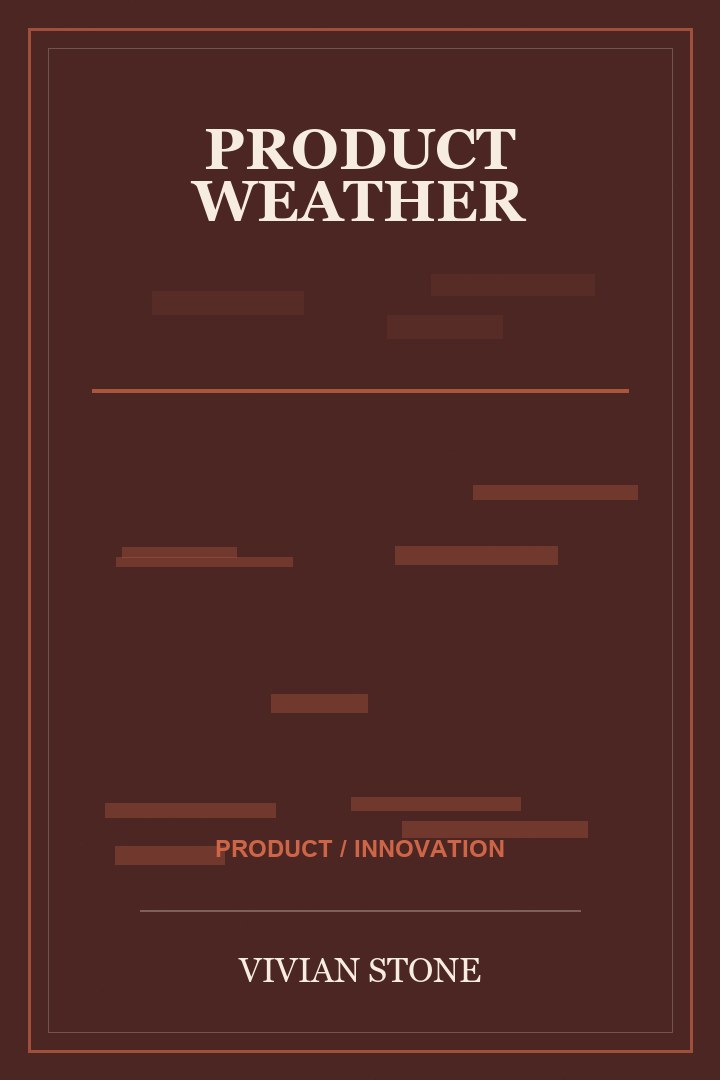 Book cover for Product Weather by Vivian Stone