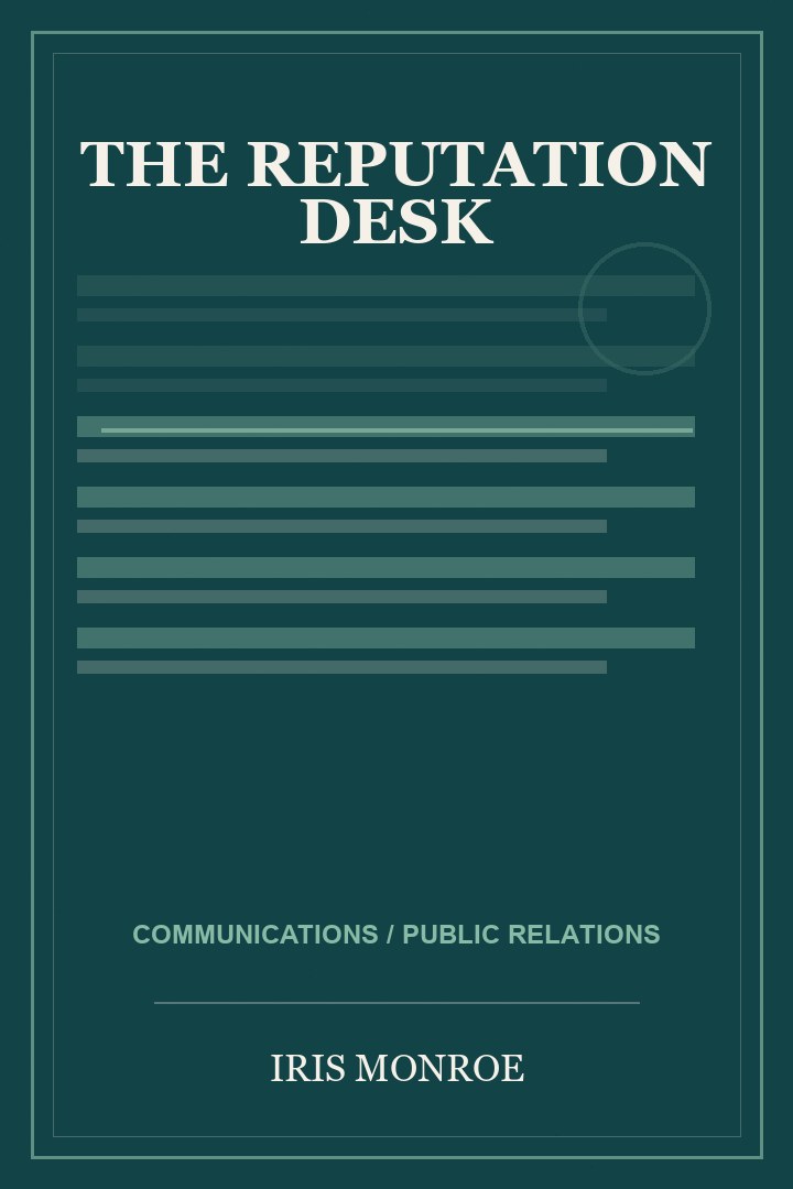 Book cover for The Reputation Desk by Iris Monroe